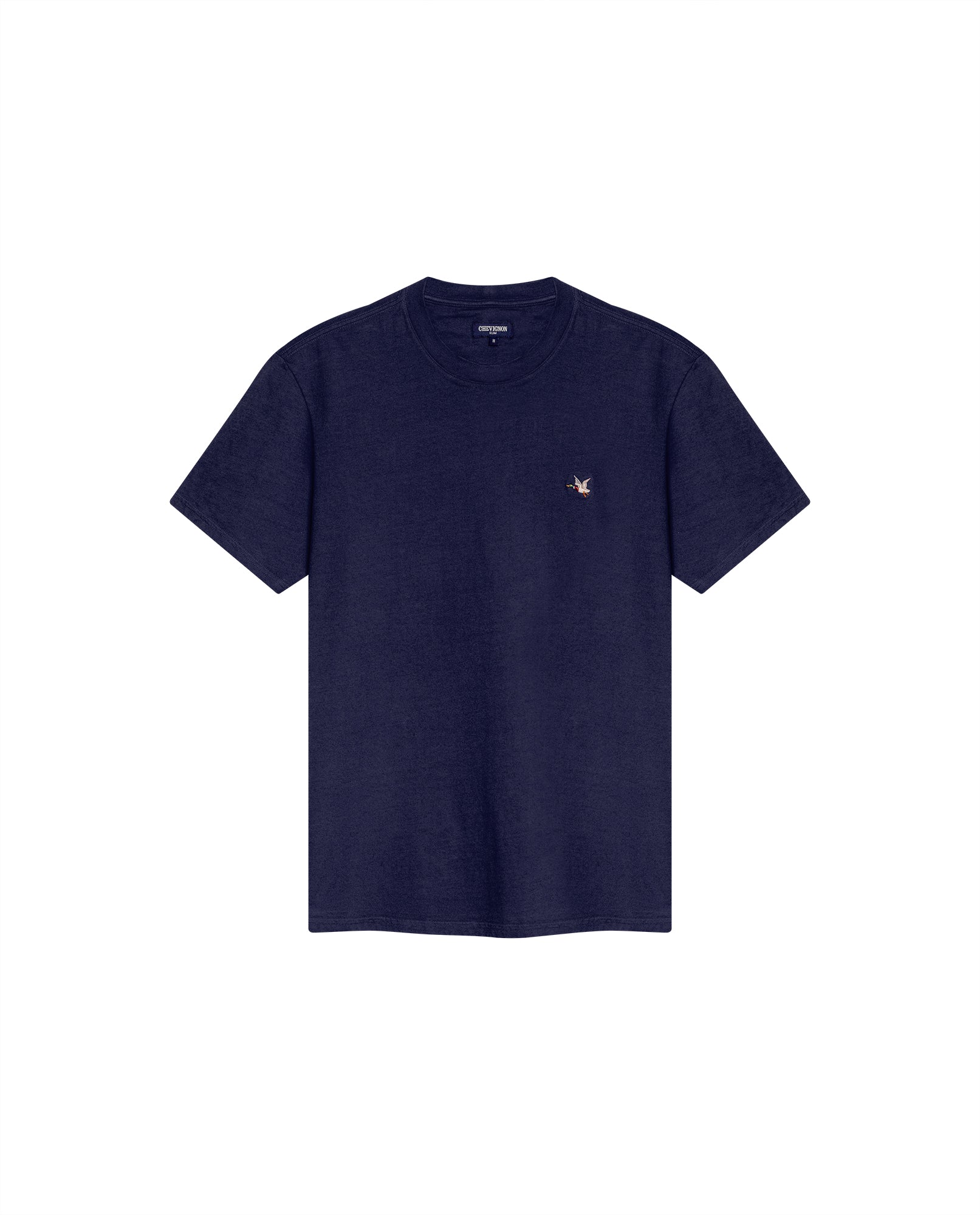 Camiseta Cuello Redondo Chevignon 649G001 Slim Fit Azul Marino