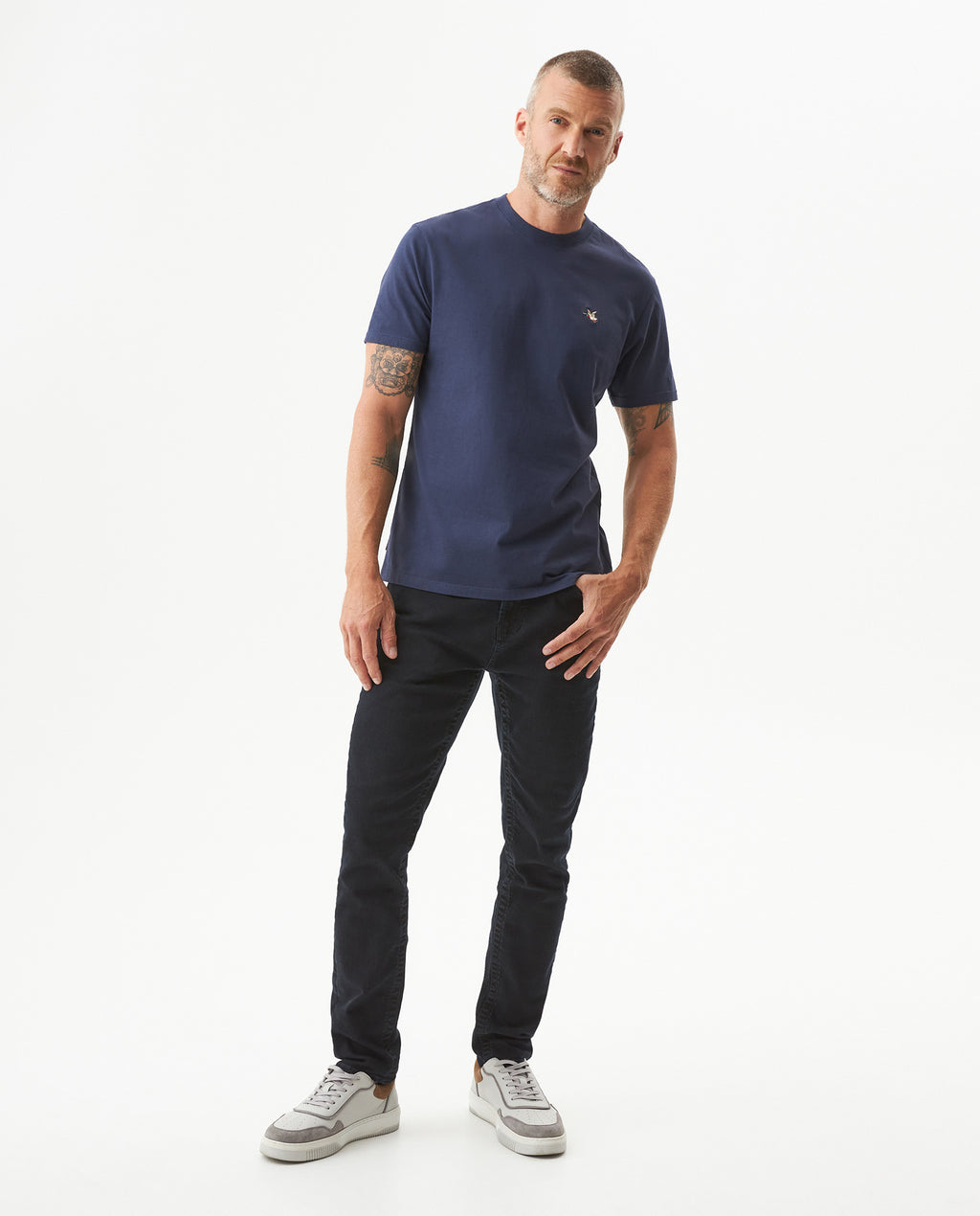 Camiseta Cuello Redondo Chevignon 649G001 Slim Fit Azul Marino