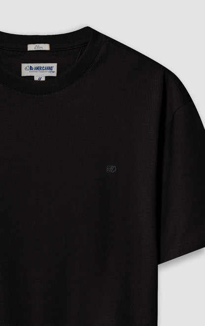Camiseta Cuello Redondo Americanino 840F001 Slim Fit Negro