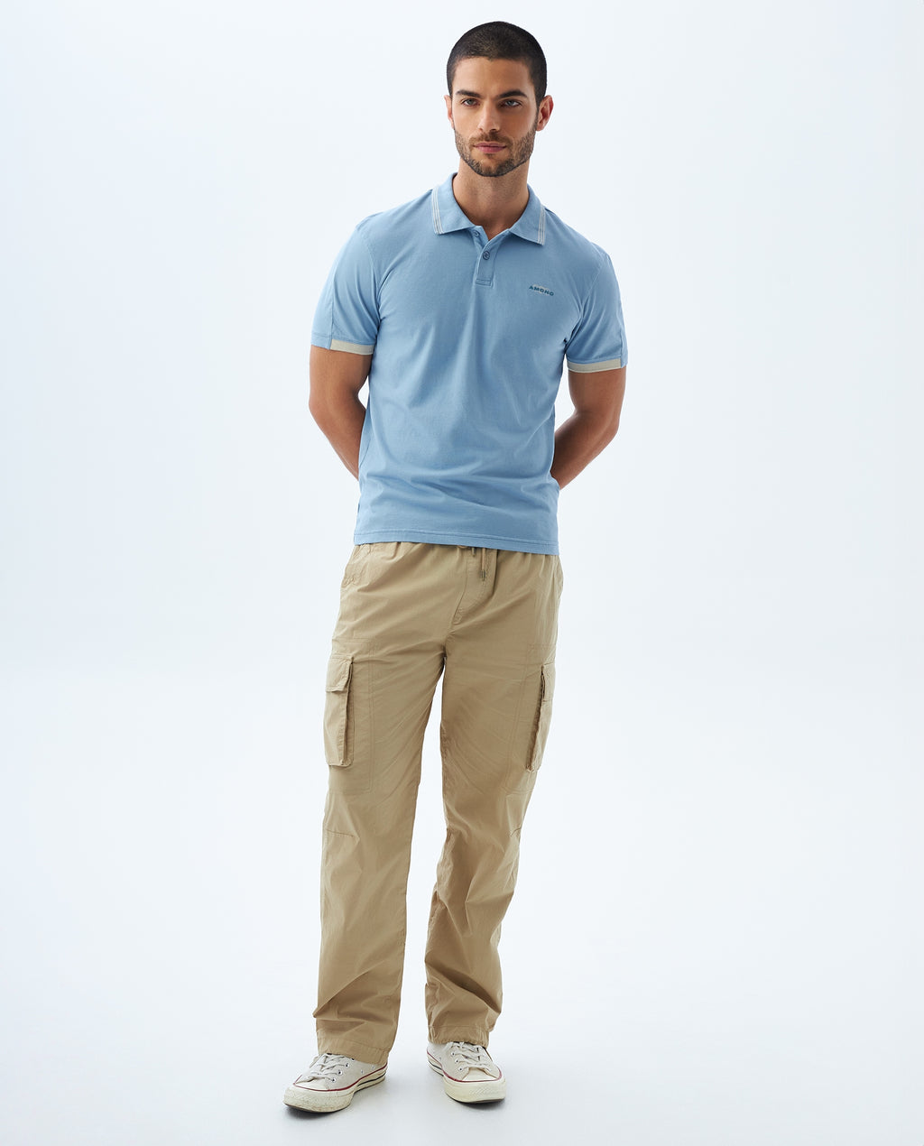 Camiseta Polo Americanino 809F000 Slim Fit Azul