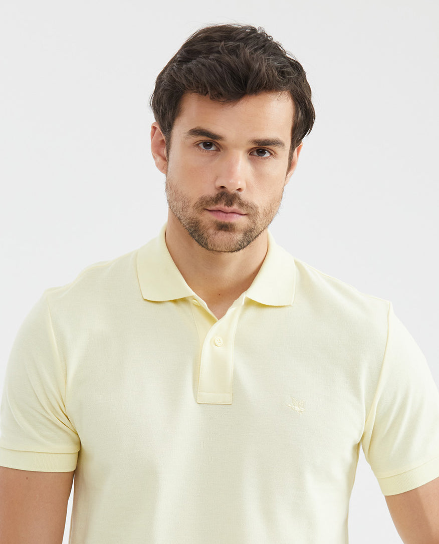 Camiseta Polo Chevignon 601F000 Classic Fit Amarillo Claro