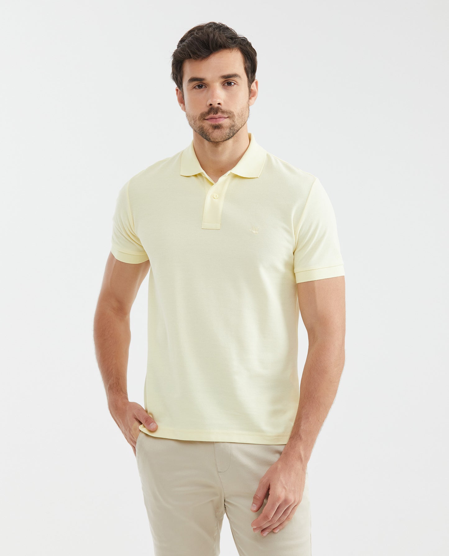 Camiseta Polo Chevignon 601F000 Classic Fit Amarillo Claro