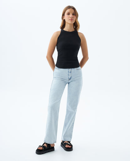 Jean Dama Americanino 330D906 Straigth Linea Azul Claro