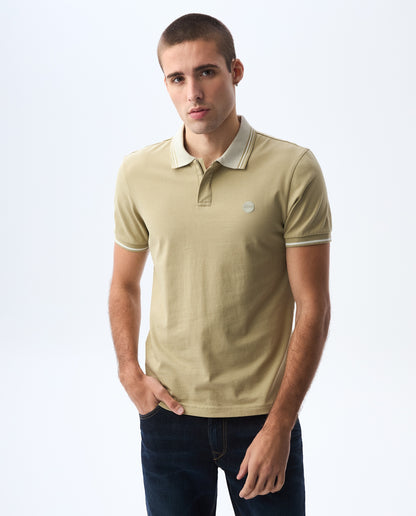 Camiseta Polo Americanino 801G000 Slim Fit Beige Oscuro