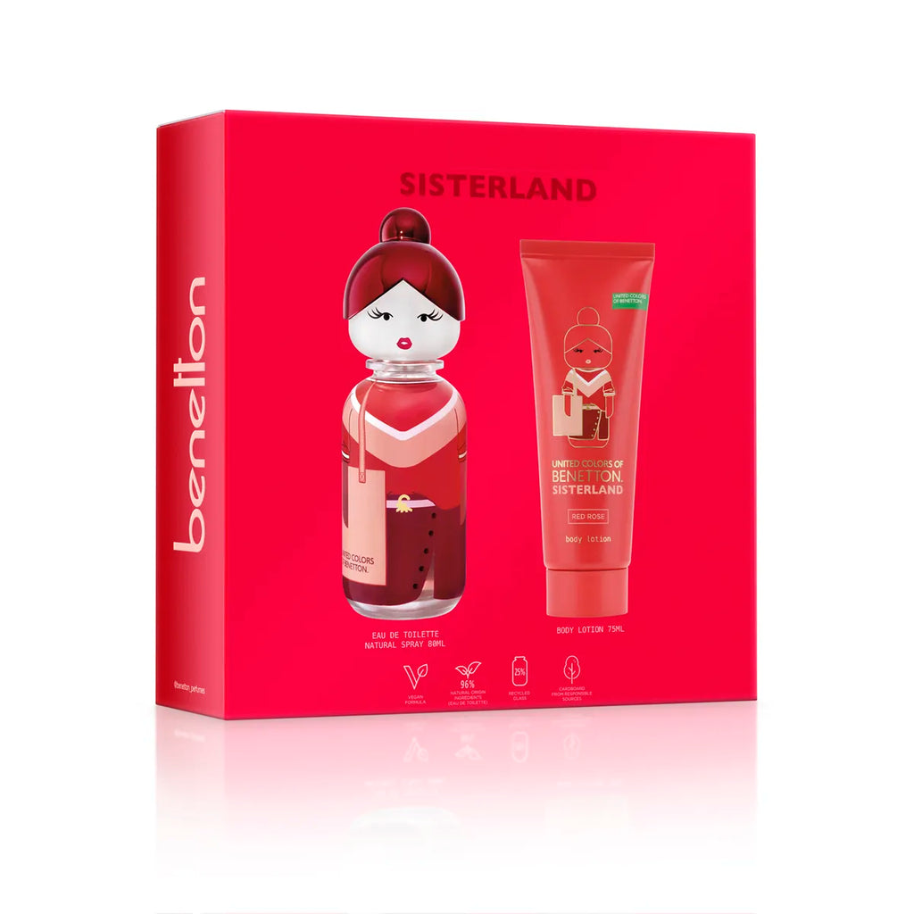 Perfume Benetton United Colors Sisterland Red Rose Set (EDT80ml+Bodylotion75ml)
