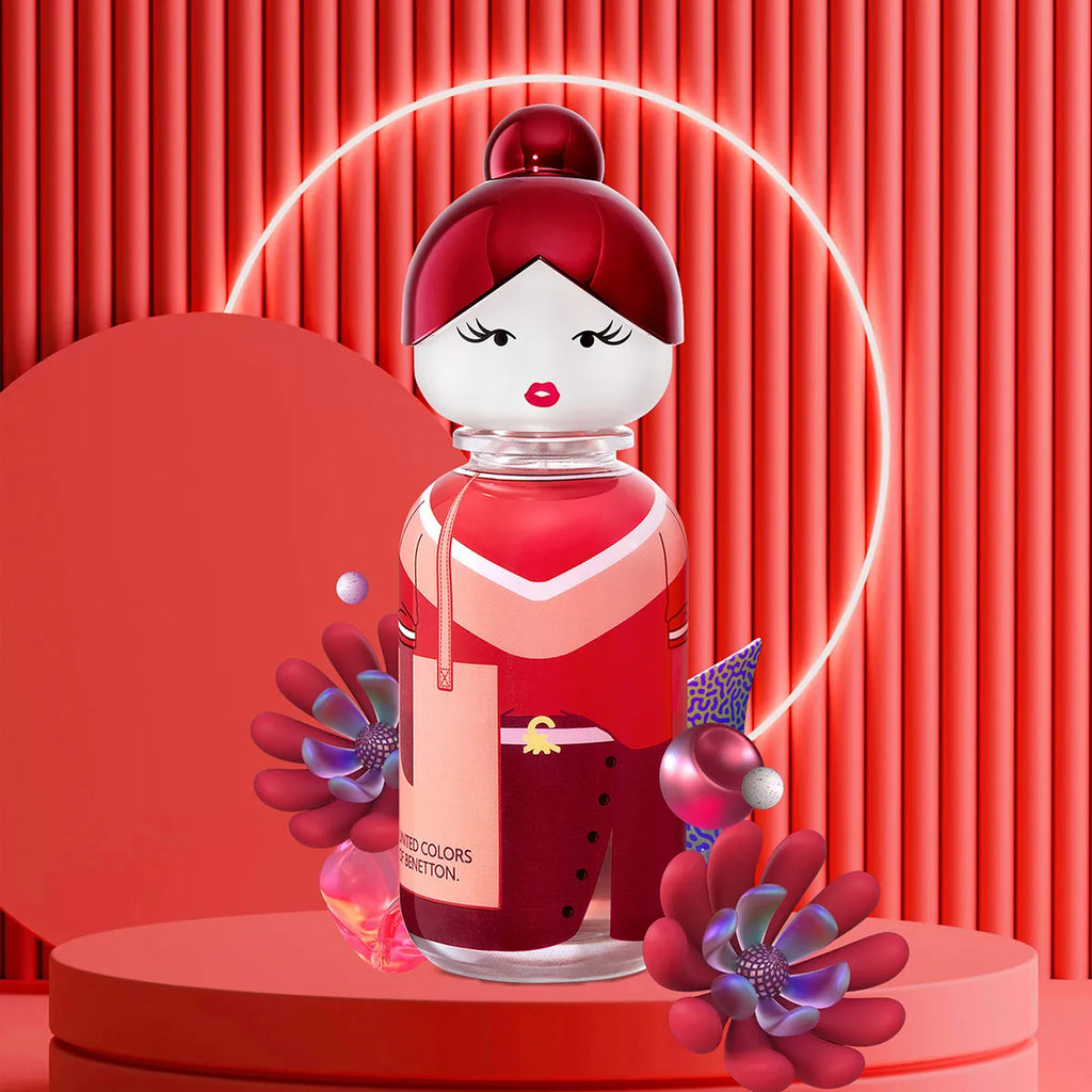Perfume Benetton United Colors Sisterland Red Rose Set (EDT80ml+Bodylotion75ml)