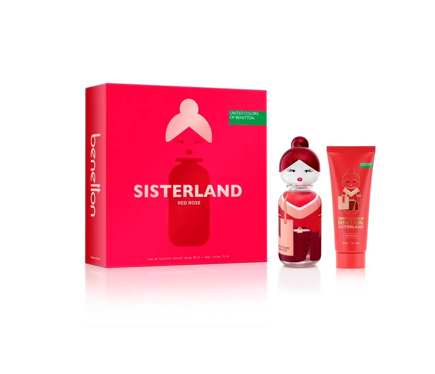 Perfume Benetton United Colors Sisterland Red Rose Set (EDT80ml+Bodylotion75ml)