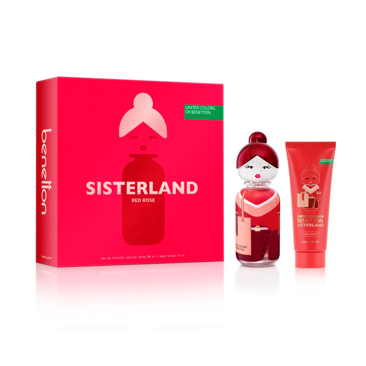 Perfume Benetton United Colors Sisterland Red Rose Set (EDT80ml+Bodylotion75ml)