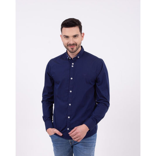 Camisa Manga Larga Oxford 032352 Azul Oscuro